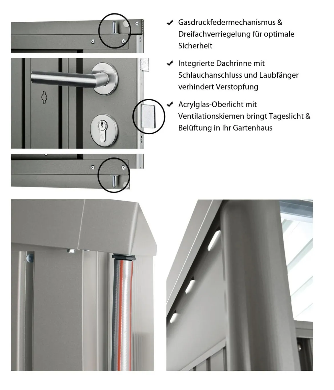 Biohort Gerätehaus AvantGarde® Gr. A4, ca. B180/H222/T380 cm