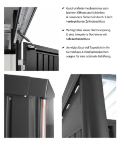 Biohort Gerätehaus AvantGarde® A7, ca. B260/H217/T300 cm