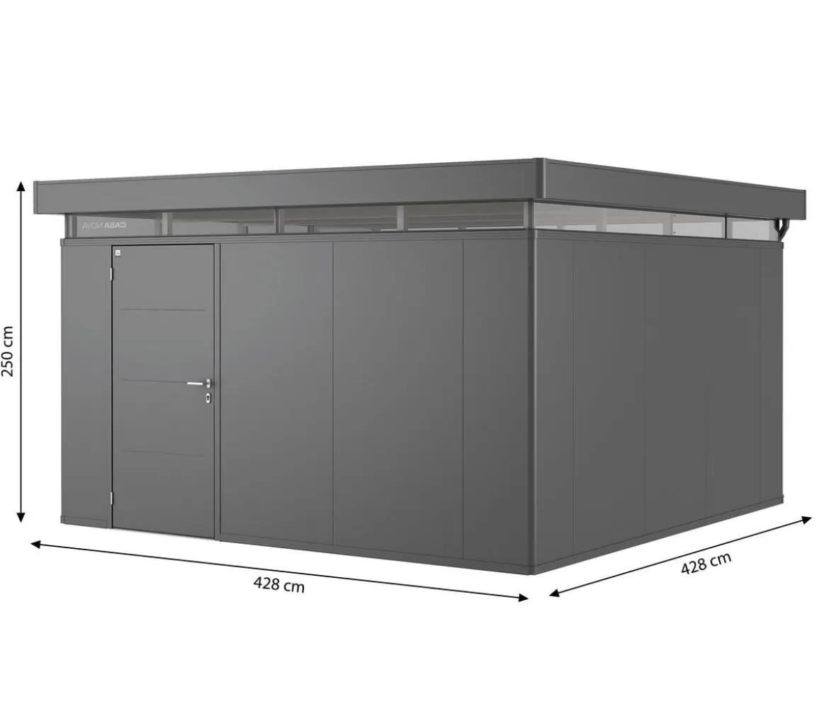 Biohort Gerätehaus CasaNova® 4 x 4, ca. B428/H250/T428 cm