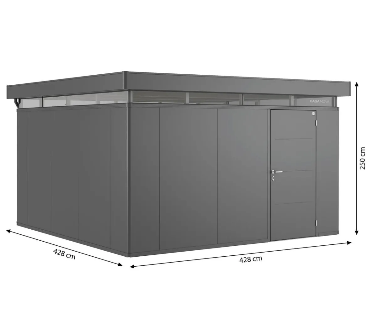Biohort Gerätehaus CasaNova® 4 x 4, ca. B428/H250/T428 cm