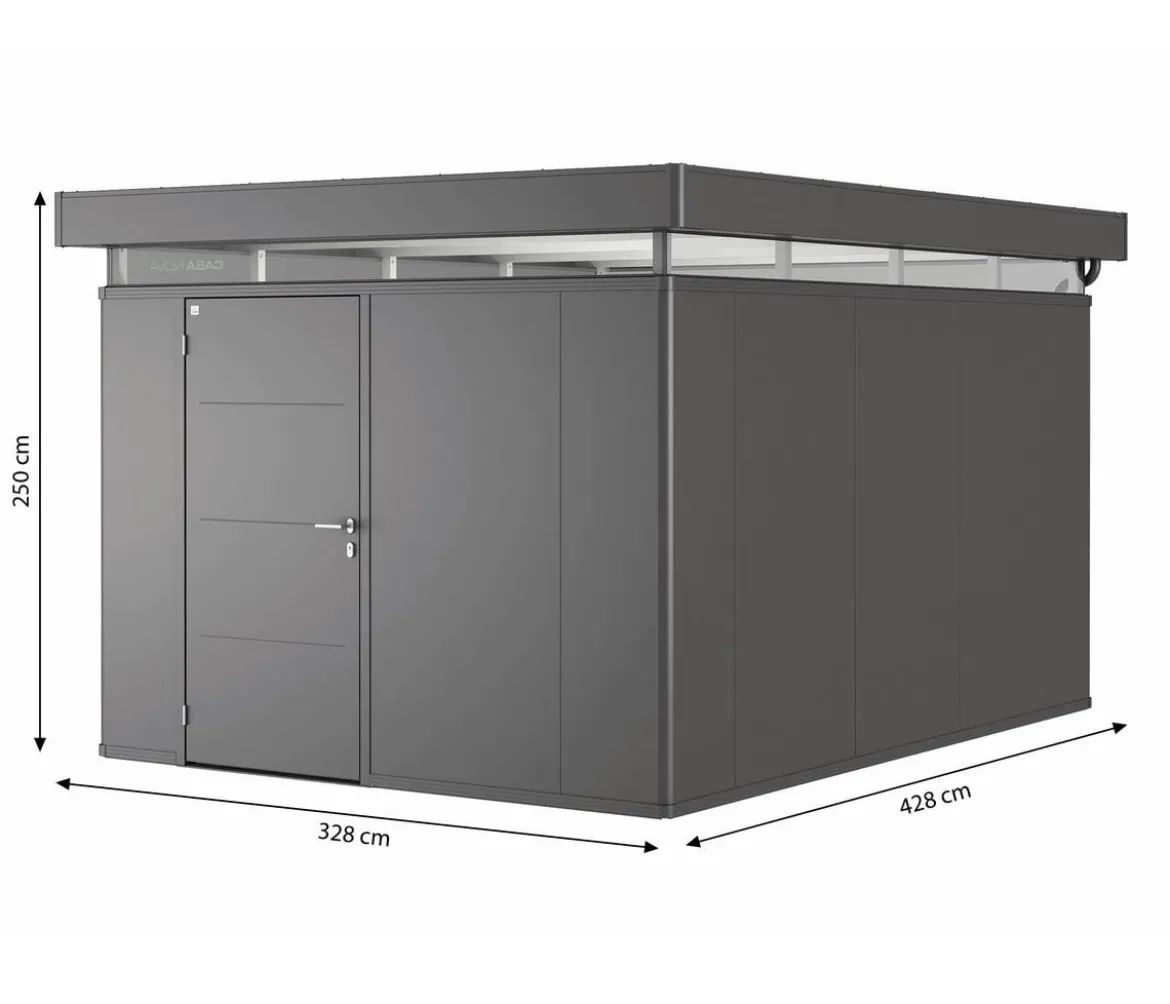 Biohort Gerätehaus CasaNova® 3 x 4, ca. B328/H250/T428 cm
