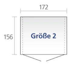 Biohort Gerätehaus Europa 2, ca. B172/H196/T156 cm