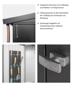 Biohort Gerätehaus Europa 2, ca. B172/H196/T156 cm