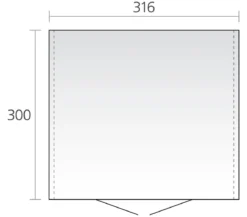 Biohort Gerätehaus Europa 7, ca. B336/H209/T320 cm