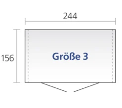Biohort Gerätehaus Europa 3, ca. B244/H203/T156 cm
