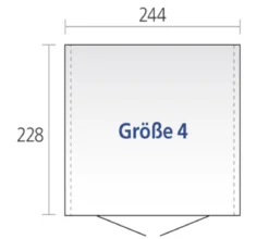 Biohort Gerätehaus Europa 4, ca. B244/H203/T228 cm