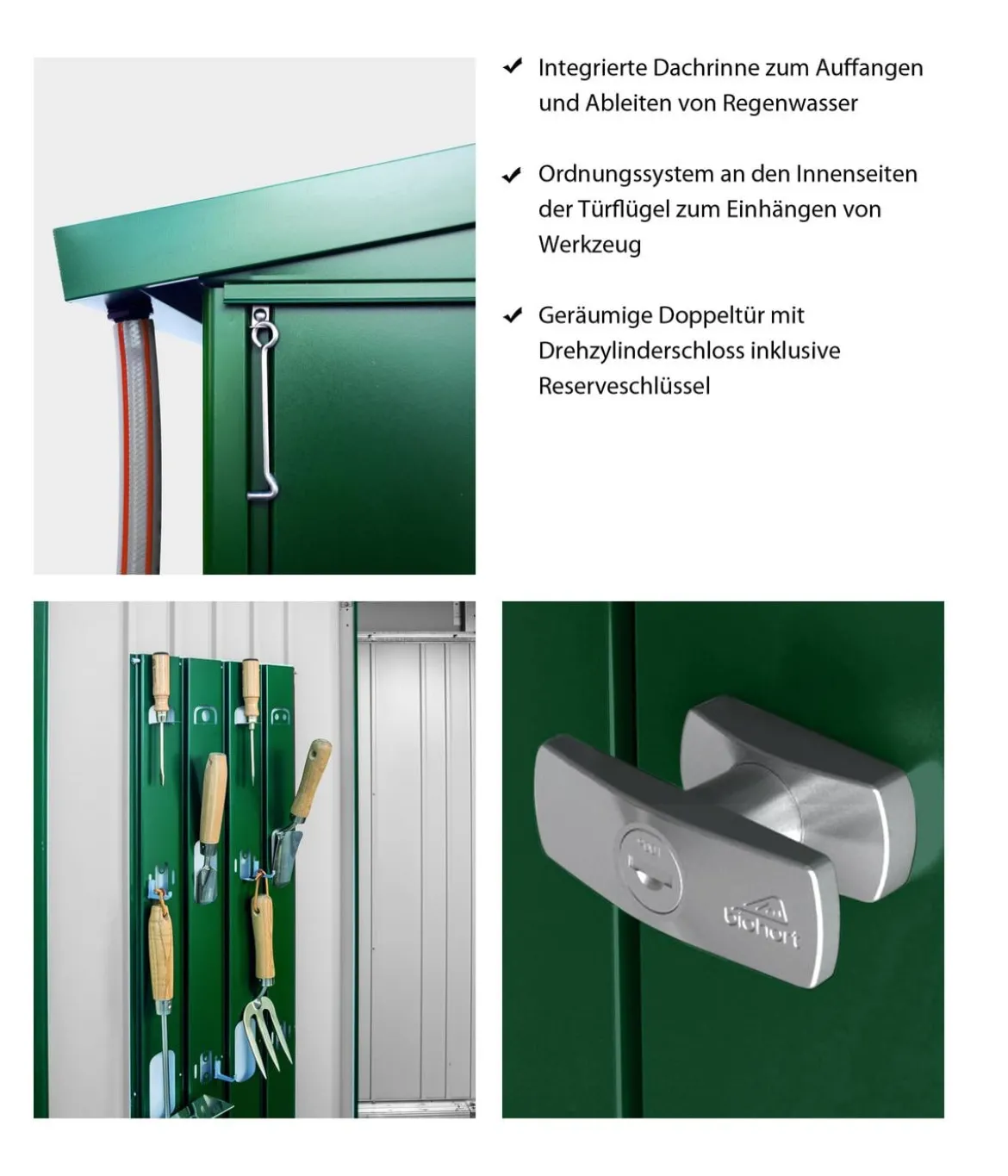 Biohort Gerätehaus Europa 4, ca. B244/H203/T228 cm