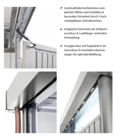 Biohort Gerätehaus HighLine H2, ca. B275/H222/T195 cm