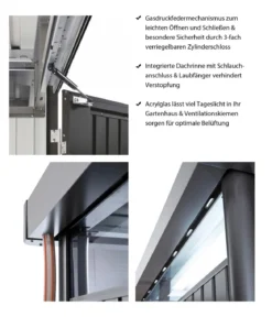 Biohort Gerätehaus HighLine H5, ca. B275/H222/T315 cm