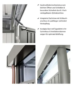 Biohort Gerätehaus HighLine HS, ca. B155/H222/T275 cm