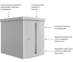 Biohort Gerätehaus Neo 2A, ca. B180/H222/T236 cm