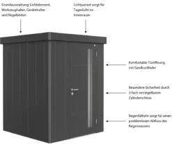 Biohort Gerätehaus Neo 1A, ca. B180/H222/T180 cm