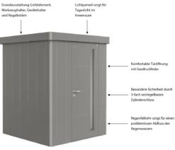 Biohort Gerätehaus Neo 1A, ca. B180/H222/T180 cm