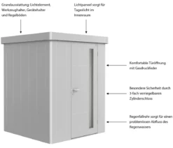 Biohort Gerätehaus Neo 1A, ca. B180/H222/T180 cm
