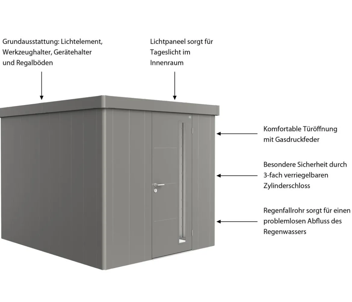 Biohort Gerätehaus Neo 3B, ca. B236/H222/T292 cm