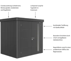 Biohort Gerätehaus Neo 1B, ca. B236/H222/T180 cm