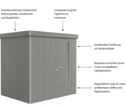 Biohort Gerätehaus Neo 1B, ca. B236/H222/T180 cm
