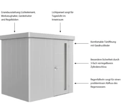 Biohort Gerätehaus Neo 1B, ca. B236/H222/T180 cm