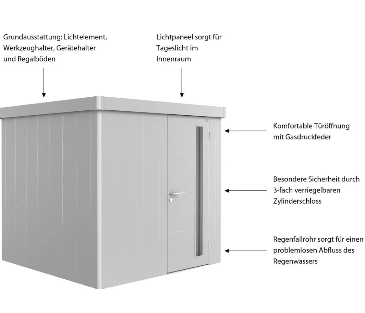 Biohort Gerätehaus Neo 2B, ca. B236/H222/T236 cm