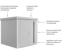Biohort Gerätehaus Neo 2B, ca. B236/H222/T236 cm
