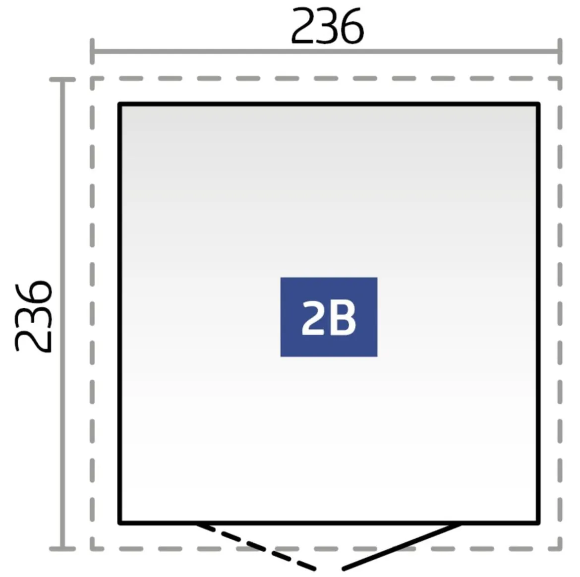 Biohort Gerätehaus Neo 2B, ca. B236/H222/T236 cm