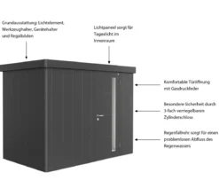 Biohort Gerätehaus Neo 1C, ca. B292/H222/T180 cm