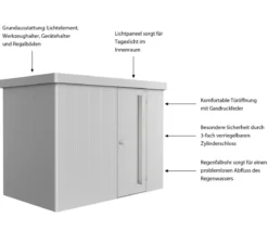 Biohort Gerätehaus Neo 1C, ca. B292/H222/T180 cm