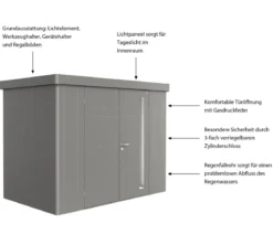 Biohort Gerätehaus Neo 1C, ca. B292/H222/T180 cm