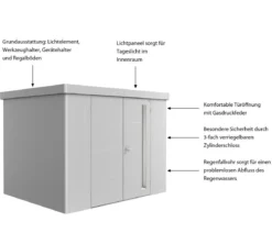 Biohort Gerätehaus Neo 2C, ca. B292/H222/T236 cm