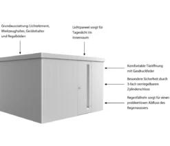 Biohort Gerätehaus Neo 3D, ca. B348/H222/T292 cm