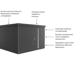 Biohort Gerätehaus Neo 3D, ca. B348/H222/T292 cm