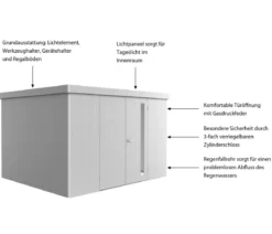 Biohort Gerätehaus Neo 3D, ca. B348/H222/T292 cm