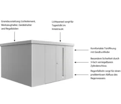 Biohort Gerätehaus Neo 4D, ca. B348/H222/T348 cm