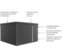 Biohort Gerätehaus Neo 4D, ca. B348/H222/T348 cm