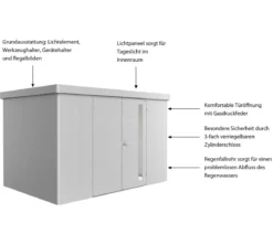 Biohort Gerätehaus Neo 2D, ca. B348/H222/T236 cm