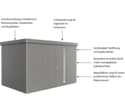 Biohort Gerätehaus Neo 2D, ca. B348/H222/T236 cm