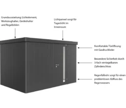 Biohort Gerätehaus Neo 2D, ca. B348/H222/T236 cm