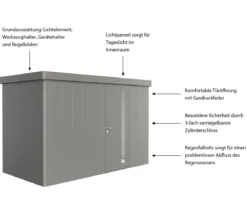 Biohort Gerätehaus Neo 1D, ca. B348/H222/T180 cm