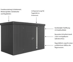 Biohort Gerätehaus Neo 1D, ca. B348/H222/T180 cm
