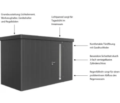 Biohort Gerätehaus Neo 1D, ca. B348/H222/T180 cm