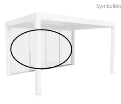 Biohort Glasschiebewand für Pergolen Klarglas 4 m, ca. B364,5/H234,9/T9 cm