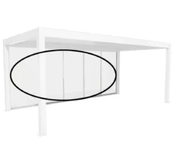 Biohort Glasschiebewand für Pergolen Klarglas 6 m, ca. B568/H234,9/T6,9 cm