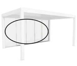 Biohort Glasschiebewand für Pergolen Klarglas 5 m, ca. B475,5/H234,9/T6,9 cm