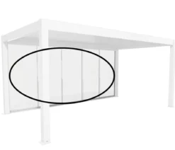 Biohort Glasschiebewand für Pergolen Klarglas 5,5 m, ca. B512,5/H234,9/T6,9 cm