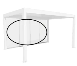 Biohort Glasschiebewand für Pergolen Klarglas 4,5 m, ca. B420/H234,9/T9 cm