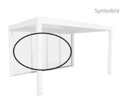 Biohort Glasschiebewand für Pergolen Klarglas 3 m, ca. B272/H234,9/T6,9 cm