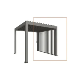 Biohort Lamellenseitenwand Gr. 3,5 m, ca. B235/H10/T327 cm