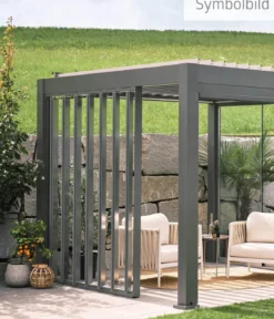 Biohort Lamellenseitenwand für Pergolen 2 m, ca. B192,6/H235/T10,3 cm