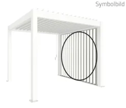 Biohort Lamellenseitenwand für Pergolen 2,5 m, ca. B245,7/H235/T10,3 cm