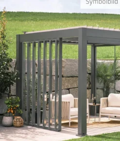 Biohort Lamellenseitenwand für Pergolen 2,5 m, ca. B245,7/H235/T10,3 cm